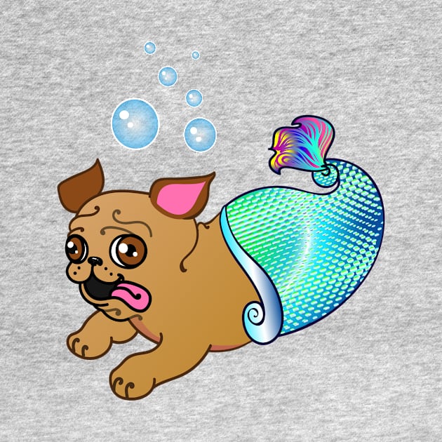 Mer pug by Toni Tees